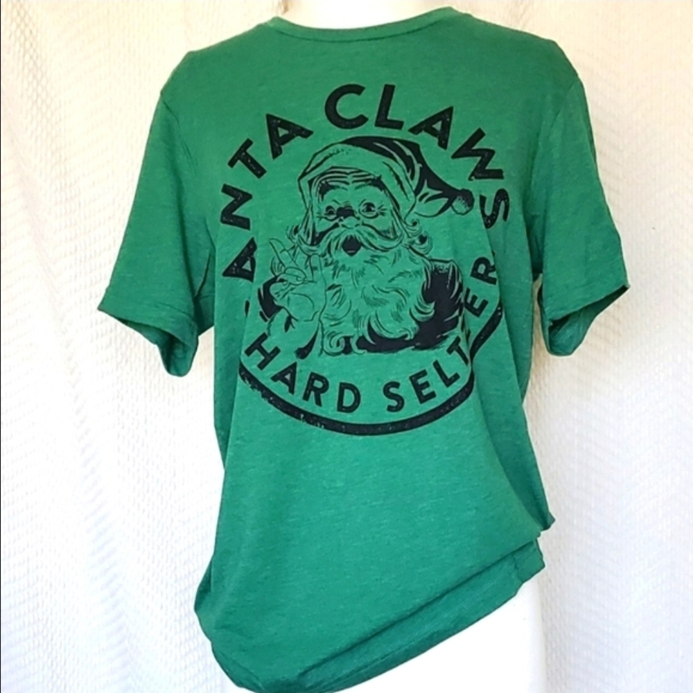 Green Santa Claws Graphic T-Shirt NWt